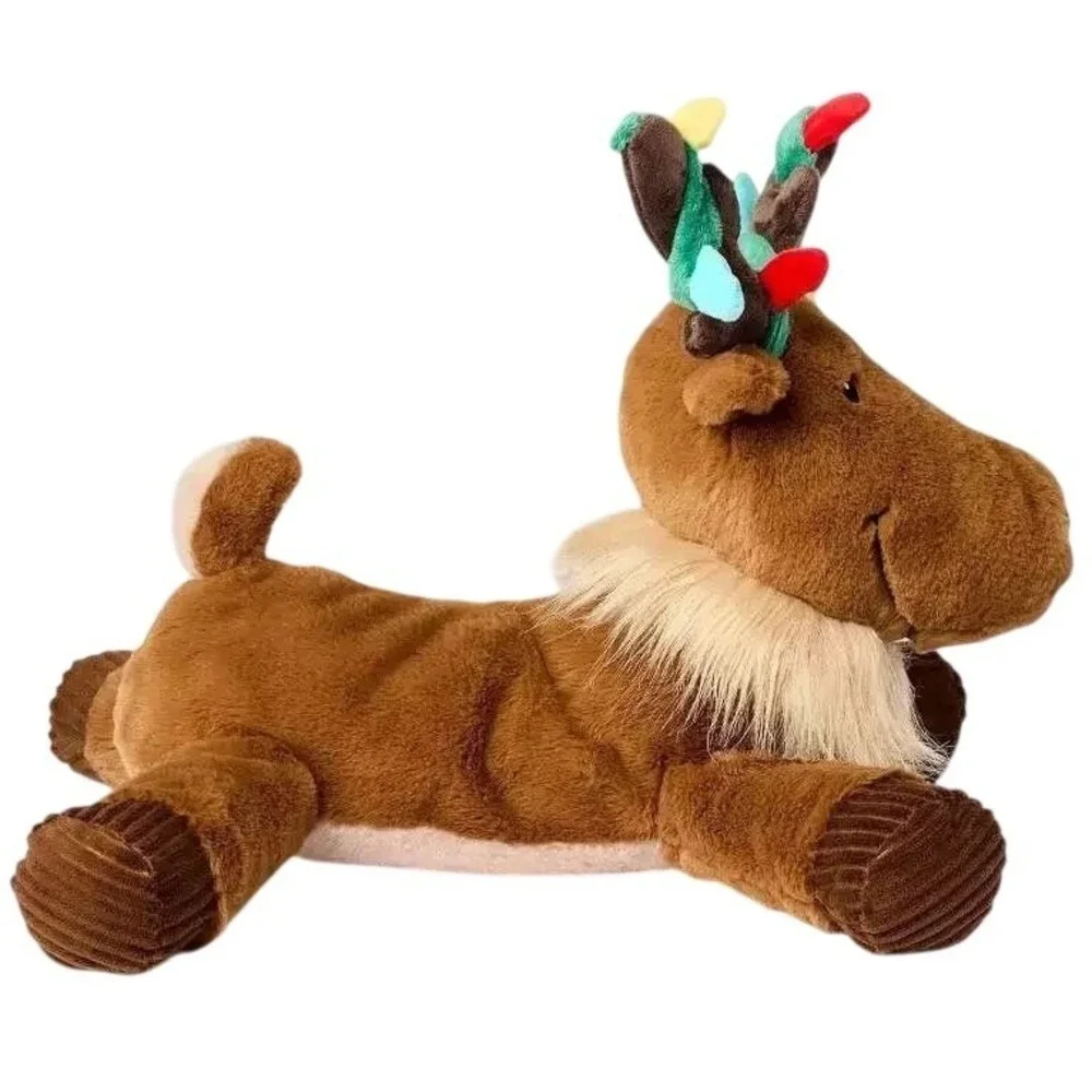 Gund Ridlay Exclusive Christmas Reindeer Plush Brown Moose Red Green Ribbons Toy